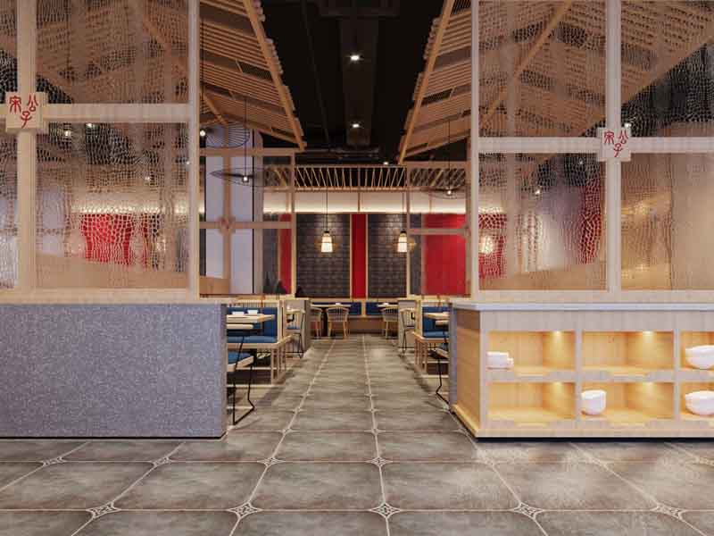 德陽燒烤店裝修色調(diào)要自然，地板防滑工作很重要